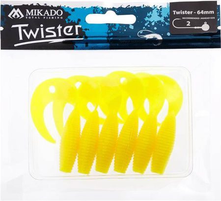 PRZYNĘTA - TWISTER 64mm/ LEMON - op.6szt. MIKADO PMTBT-64-LE