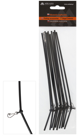 RURKA - ANTYSPLĄTANIOWA Z AGRAFKĄ 20cm - op.30szt. MIKADO AIX-0004B-20-30