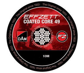 PRZYPON STALOWY, LINKA EFFZETT COATED CORE49 STEELTRACE BROWN 20KG / 10M DAM 56411