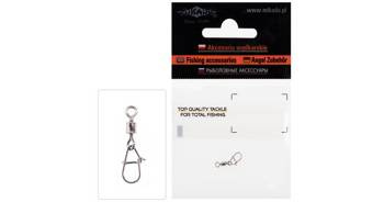 AGRAFKA - z KRĘTLIKIEM - ROUND SNAP - rozm. S - op.10szt. MIKADO AMA02-091-S