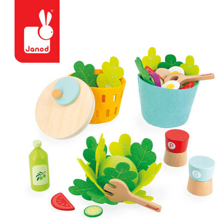 Filcowy zestaw do przyrządzania sałatki 3+, Janod