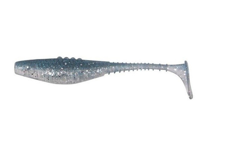 Ripper Belly Fish PRO - SPARKY AZURE 4"/10cm 3szt./bag CLEAR/CLEAR SMOKED silver/blue glitter BOX DRAGON CHE-BF40D-20-216