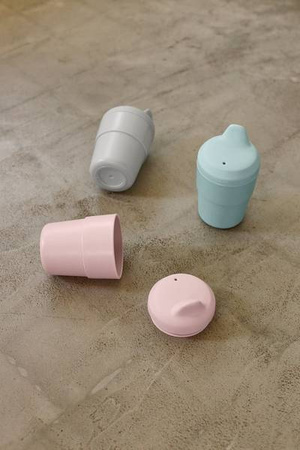 Kubek z silikonową pokrywką z dziubkiem Little Chums Mysz