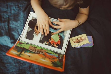 Magnetyczna układanka Dinozaury Magnetibook, Janod