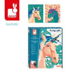 Zestaw kreatywny Malowanie po numerach Fantastyczne stworzenia 2 obrazy Misterix 7+, Janod