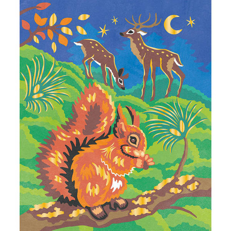 Zestaw kreatywny Malowanie po numerach Leśne zwierzęta 2 obrazy 7+, Janod