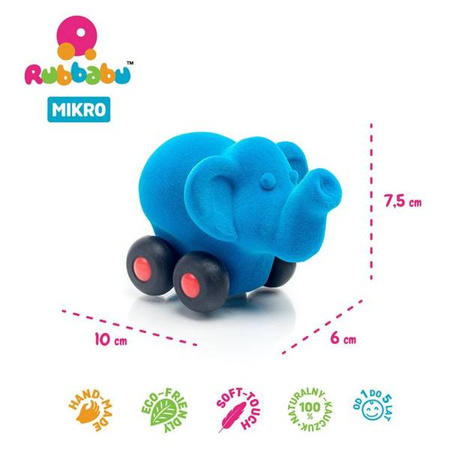 Rubbabu Zestaw 8 sensorycznych zwierzątek - pojazdów mikro (opakowanie zbiorcze 8 szt.)
