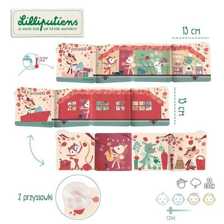 LILLIPUTIENS Magiczna rozkładana książeczka-harmonijka do kąpieli Fiesta Las 12 m+
