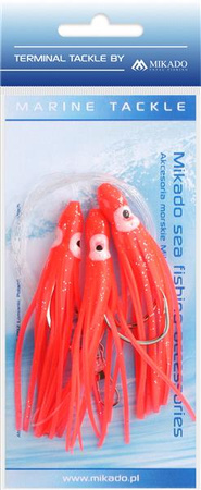 ZESTAW MORSKI - OCTOPUS RIG 8 cm - hak 3x6/0 (RED) MIKADO LS-A130-04