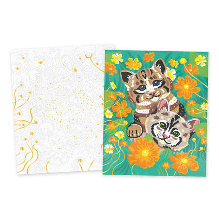 Zestaw kreatywny Malowanie po numerach Małe zwierzątka 2 obrazy 7+, Janod