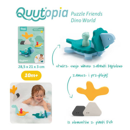 QUUT Zestaw puzzli piankowych 3D Quutopia Świat dinozaurów