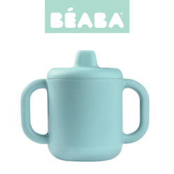 Beaba Kubeczek treningowy silikonu z pokrywką z ustnikiem Blue