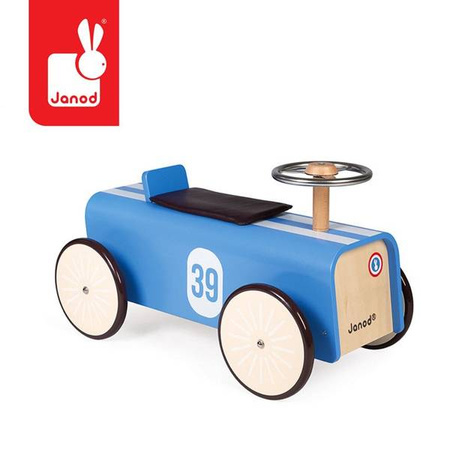 Drewniany jeździk retro Bolid wyścigowy, Janod