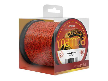 ŻYŁKA KARPIOWA MAMBA Carp / Fire 0,28mm 6,1kg 600m Delphin (101002746)