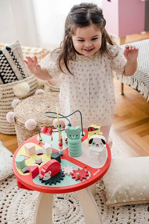 Stolik edukacyjny duży drewniany Baby Forest, JANOD