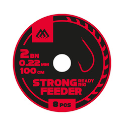 PRZYPONY WIĄZANE - STRONG FEEDER nr 12 BN / żyłka: 0.14mm/100cm - op.10szt. MIKADO HPF002-12B-014