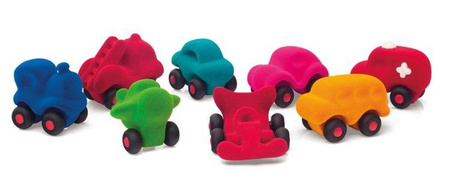 Rubbabu Zestaw 8 sensorycznych mikro - pojazdów (opakowanie zbiorcze 8 szt.)