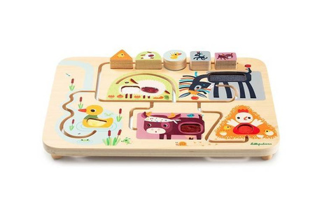 LILLIPUTIENS Drewniany labirynt sensoryczny Farma 18 m+