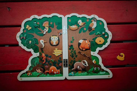 Układanka drewniana magnetyczna z 30 magnesami Drzewo, Janod