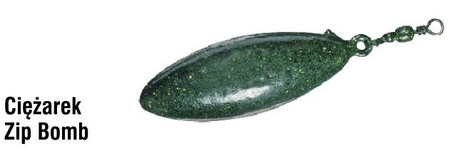 CIĘŻAREK ZIP BOMB ZIELONY CAMOU 110g OP.1SZT PRO CARP KONGER 665003110