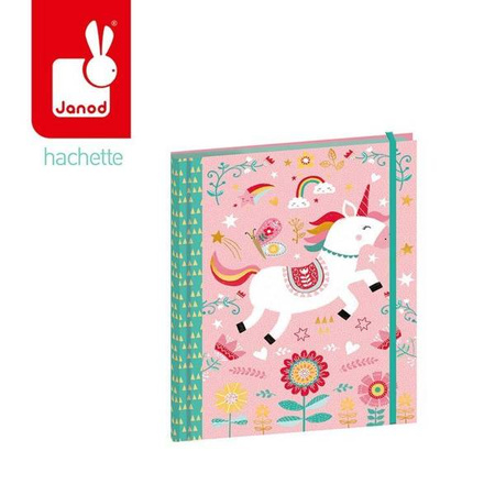 Notatnik z gumką Lisek + Jednorożec opakowanie zbiorcze 6 sztuk (3 szt. + 3 szt.), Janod