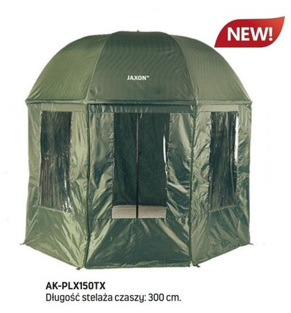 PARASOL WĘDKARSKI Z PEŁNĄ OSŁONĄ 150TX - STELAŻ 300CM JAXON AK-PLX150TX