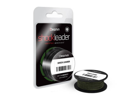 PLECIONKA KARPIOWA SHOCK Leader zielony 0,24mm 35lbs 20m Delphin (500722135)
