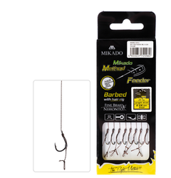 HACZYK DO METODY 10 cm PUSH STOP - haczyk z zadziorem: 12 / plecionka: 0.12 mm - op.8szt MIKADO HMFB211P-12