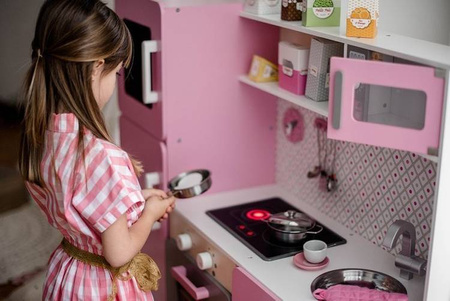 Kuchnia drewniana XL z dźwiękiem i 15 akcesoriami Macaron, Janod