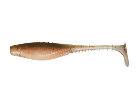 Ripper Belly Fish PRO - COFFEE CREAM 2.5"/6cm 5szt./bag CLEAR/MOT.OIL red/green glitter DRAGON CHE-BF25D-20-790