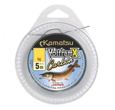 MATERIAŁ PRZYPONOWY + TULEJKI PRZYPON VOLFRAMX CARBON SZPULKA 5m/15KG KAMATSU 276005015