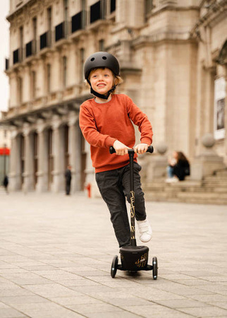 SCOOTANDRIDE Highwaykick 2 Lifestyle Hulajnoga trójkołowa balansowa z zamykanym schowkiem 2+ Black & Gold EDYCJA LIMITOWANA