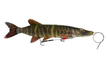 Guma, Ripper Szczupak Savage Gear 4D Line Thru Pike 25cm 110g SS 01-Striped Pike (61788)