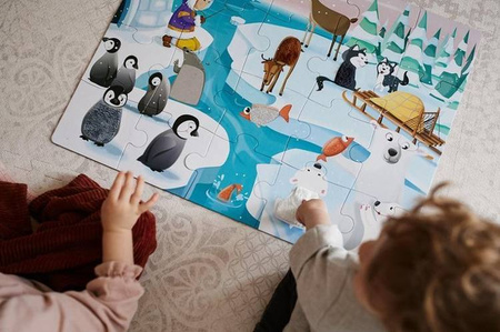 Puzzle sensoryczne 20 elementów Lodowa kraina, Janod