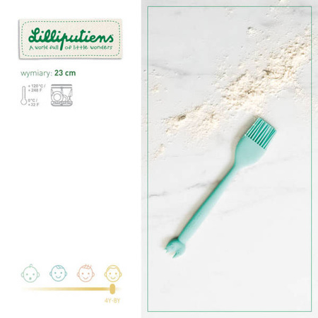 LILLIPUTIENS Silikonowy pędzelek Mały kucharz, Nosorożec Marius, 4+