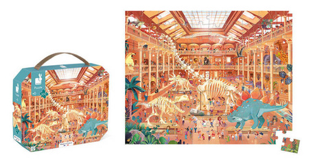 Puzzle w walizce Muzeum historii naturalnej 100 elementów 6+ Made in France, Janod