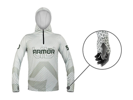 Bluza z kapturem Delphin UV ARMOR 50+ Olive (M) Delphin (101004747)