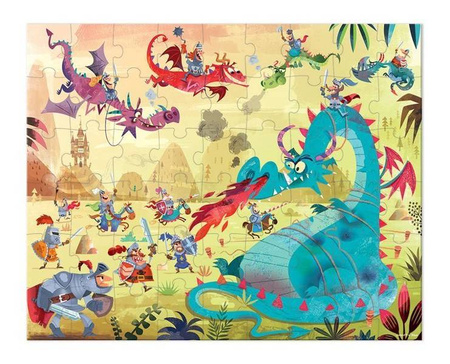 Puzzle w walizce Smoki 54 elementy 5+ Made in France, Janod