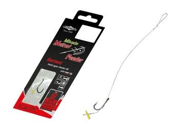 HACZYK DO METODY 10 cm PUSH STOP - haczyk z zadziorem: 8 / żyłka: 0.25 mm - op.8szt MIKADO HMFB12P-8