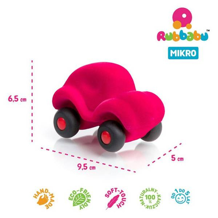 Rubbabu Zestaw 8 sensorycznych mikro - pojazdów (opakowanie zbiorcze 8 szt.)