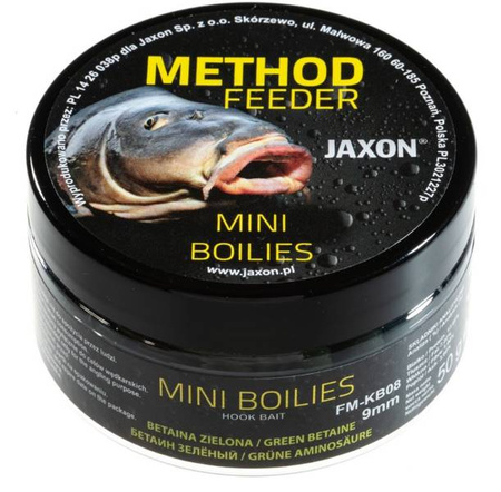 KULKI MINI JAXON METHOD FEEDER 9MM BETAINA ZIELONA 50G JAXON FM-KB08