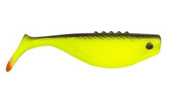 V-LURES Fatty 3"/7.5cm 4szt./bag SUPER YELLOW/BLACK  red tail    DRAGON CHE-FT30S-41-160