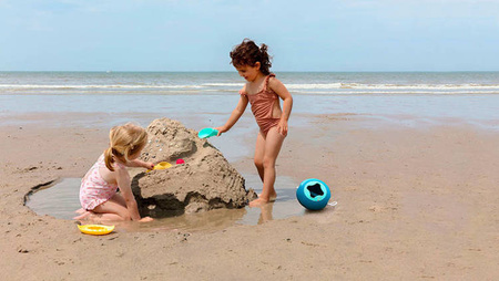 QUUT Zestaw 2 łopatek wielofunkcyjnych z piłeczką Cuppi Banana Blue, opakowanie zbiorcze 5 szt.