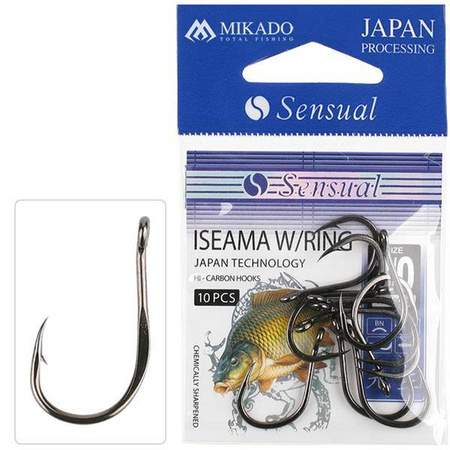 HACZYK KARPIOWY SENSUAL - ISEAMA W/RING Nr 6 BN - torebka 10szt. MIKADO HS10071-6B