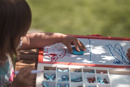 Tablica z magnesami w walizce 4 w 1, Janod