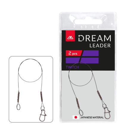 PRZYPON - DREAM LEADER - TWITCH 20cm/22LB/10kg - op.2szt. MIKADO ZGDL05-10-20