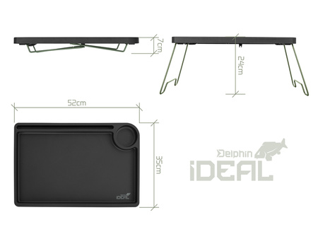Składany stolik karpiowy Delphin iDEAL 52x35cm Delphin (101005996)