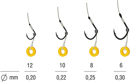 PRZYPON METHOD FEEDER MONO ISEAMA 8 BLNO/10cm/0,25mm SILICONE RING K-006 OP.5 SZT KAMATSU KONGER 504025308