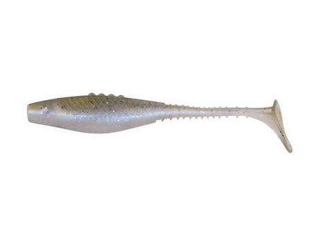 Ripper Belly Fish PRO - OLIVE GLEAM 2.5"/6cm 5szt./bag PEARL BS/OLIVE silver/black glitter BOX DRAGON CHE-BF25D-02-215