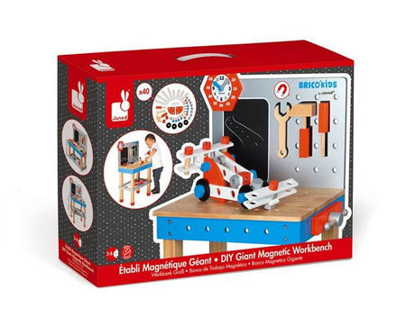 Stolik warsztatowy z 40 akcesoriami duży Brico ‘Kids, Janod